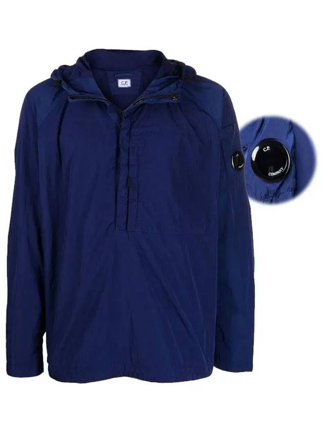 Men's Chrome R Lens Hooded Anorak Blue - CP COMPANY - BALAAN 2