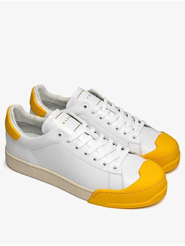 Dada Bumper Low Top Sneakers White Yellow - MARNI - BALAAN 3