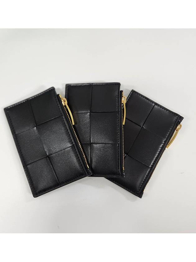 Intrecciato Zipper Card Wallet Black - BOTTEGA VENETA - BALAAN 9