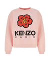 Boke Flower Logo Cotton Sweatshirt Light Pink - KENZO - BALAAN 1