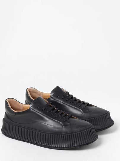 Canvas Platform Low Top Sneakers Black - JIL SANDER - BALAAN 2