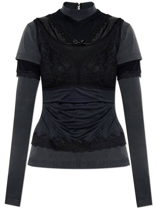 Balenciaga Top With Stand-up Collar, Women's, Black - BALENCIAGA - BALAAN 1