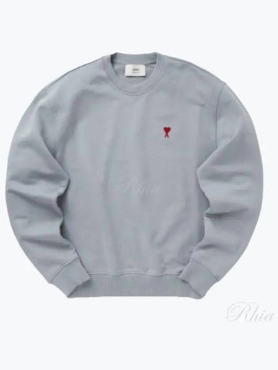 De Coeur Embossed Logo Crewneck Sweatshirt Blue - AMI - BALAAN 2