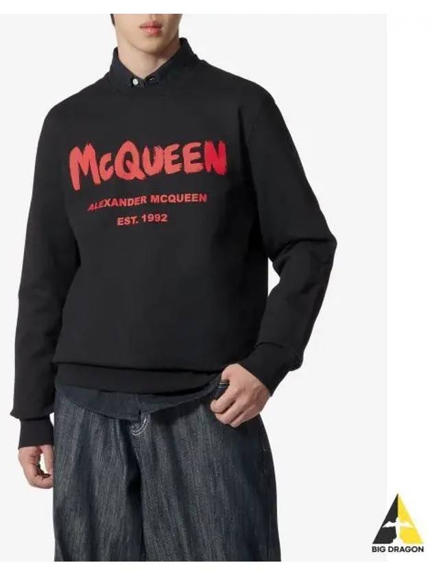 24FW Hooded Sweatshirt 688713QTAAB 0509 Black - ALEXANDER MCQUEEN - BALAAN 2