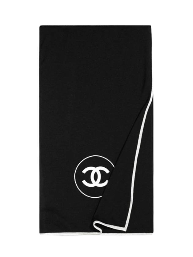 Scarf Jenny Muffler Cashmere Silk Black - CHANEL - BALAAN 10