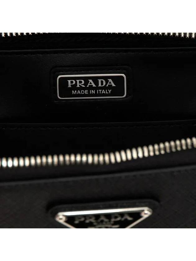 Brique Saffiano Leather Cross Bag Black - PRADA - BALAAN 4