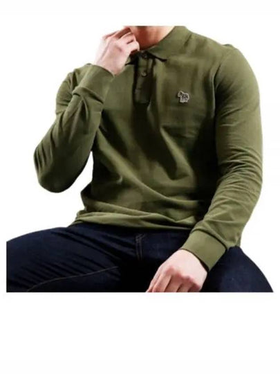 Zebra Logo Long Sleeve Polo Shirt Green - PAUL SMITH - BALAAN 2