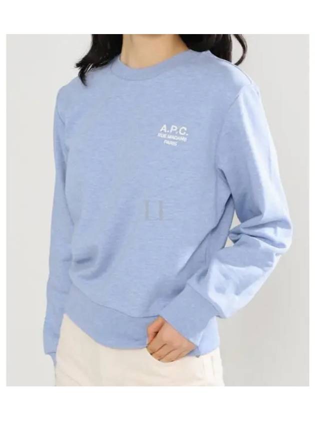 Rue Madame Cotton Sweatshirt Blue - A.P.C. - BALAAN 2