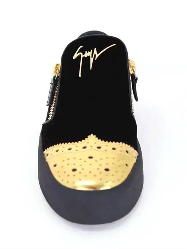 Women's Gold Tonto Cap Velvet Sneakers RW6110 - GIUSEPPE ZANOTTI - BALAAN 3