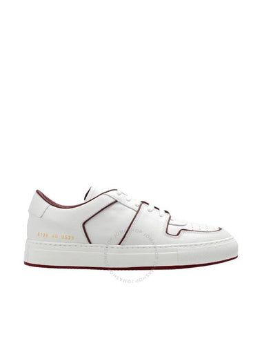 Common Projects Ladies Decades Lace Up Low Top Sneakers in White Red Brand Size 36 US Size 6 - COMMON PROJECTS - BALAAN 1