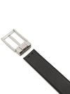 Silver Buckle Reversible Leather Belt Black - SALVATORE FERRAGAMO - BALAAN 6