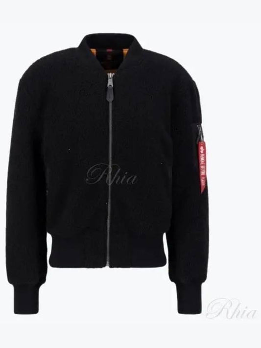 MA 1 Teddy Black 108102 03 Fleece Jacket - ALPHA INDUSTRIES - BALAAN 1