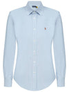 Pony Classic Fit Long Sleeve Shirt Blue - POLO RALPH LAUREN - BALAAN 2