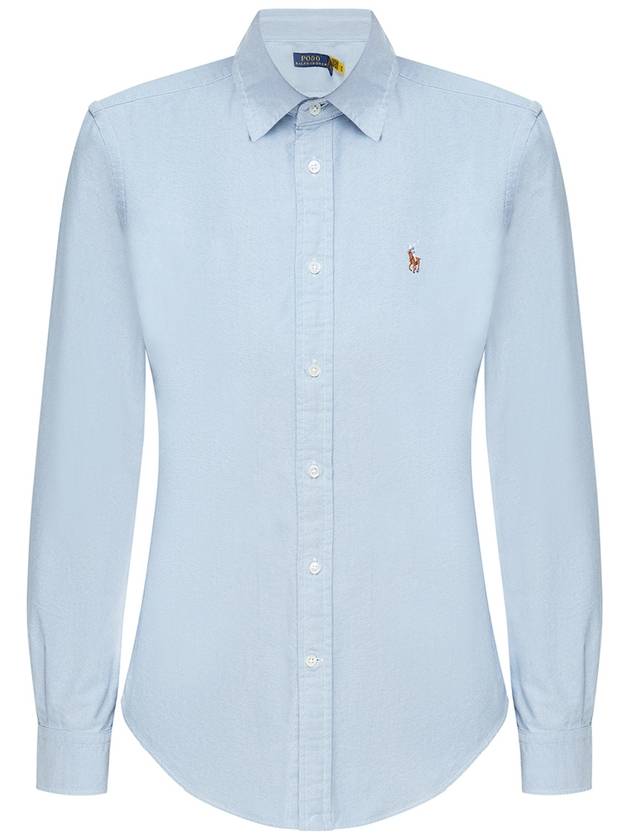 Pony Classic Fit Long Sleeve Shirt Blue - POLO RALPH LAUREN - BALAAN 2