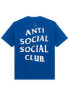 X Case Study Men's Blue Logo Short Sleeve T-Shirt E22 1 SCT 965220 006 - ANTI SOCIAL SOCIAL CLUB - BALAAN 5