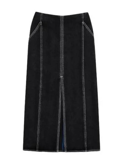 Long Split Skirt Washed Black Denim MRTWWSKR048DEN0127628 - SUNNEI - BALAAN 2