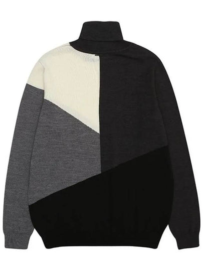 Color block wool mix turtleneck knit sweater NIT122 - IKALOOOK - BALAAN 2