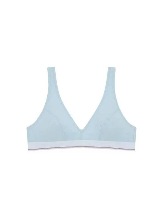 Ribbed logo banding bralette light blue - ALEXANDER WANG - BALAAN 1