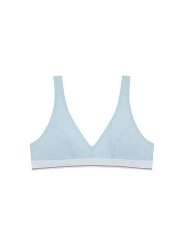 Ribbed logo banding bralette light blue - ALEXANDER WANG - BALAAN 1