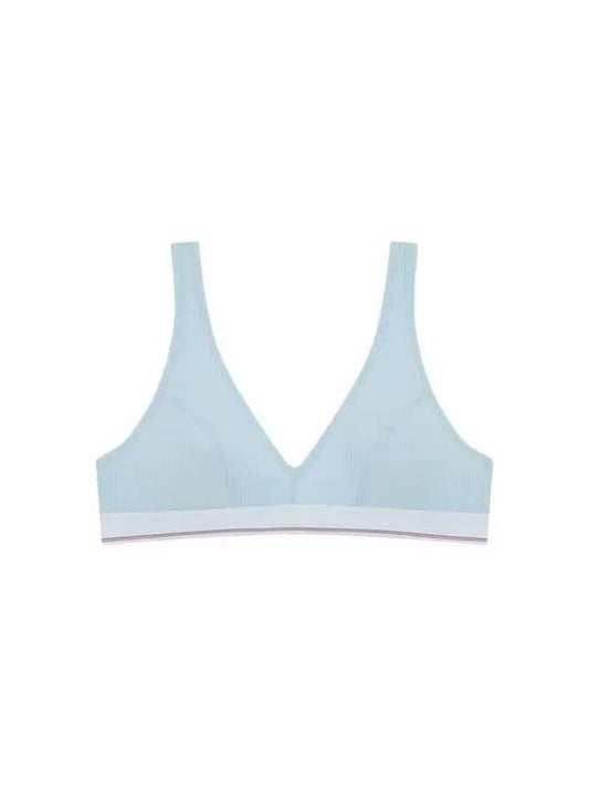 Ribbed logo banding bralette light blue - ALEXANDER WANG - BALAAN 1