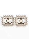 CC Logo Octagonal Pendant Earrings Gold - CHANEL - BALAAN 3