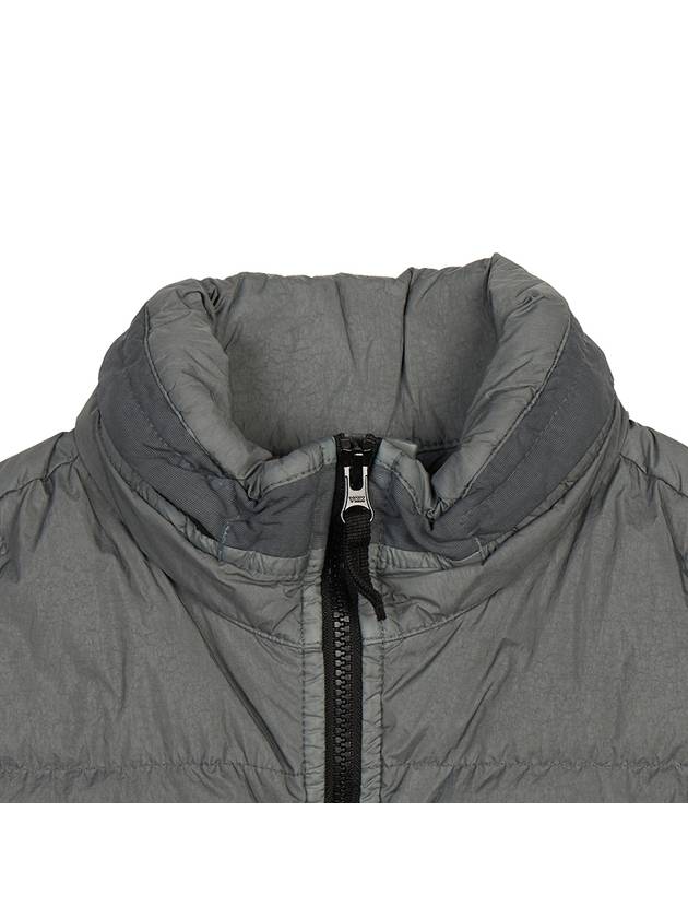 Kids Crinkle Reps Recycled Nylon Down Vest Pewter Grey - STONE ISLAND - BALAAN 5