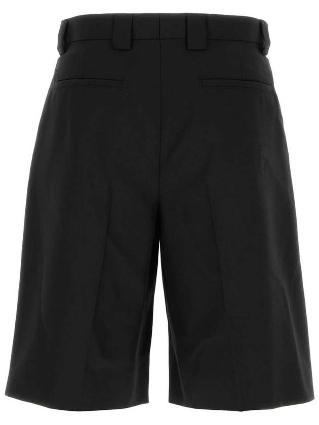 Web Wool Blend Shorts Black - GUCCI - BALAAN 3