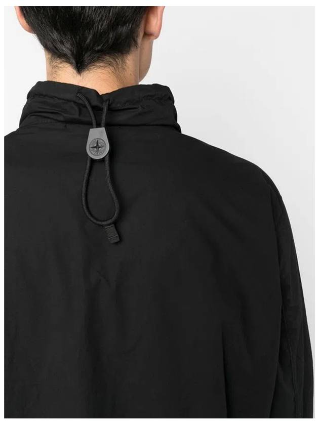 Wappen Patch Shell R Garment Dyed Half Zipper Anorak Black - STONE ISLAND - BALAAN 3