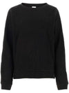 Basic Organic Cotton Fleece Sweatshirt Black - BASERANGE - BALAAN 1