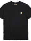 Pocket short sleeve t shirt black K87 001 - CARHARTT - BALAAN 3