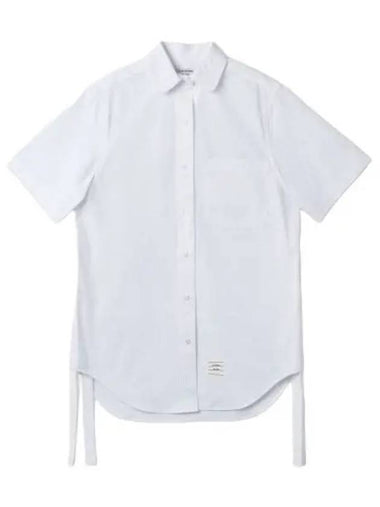 Heavy Poplin Super Size Mini Shirt Dress White - THOM BROWNE - BALAAN 1