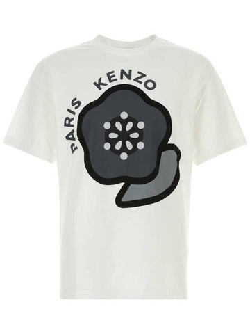 Pop Print Short Sleeve T-Shirt Off White - KENZO - BALAAN 1