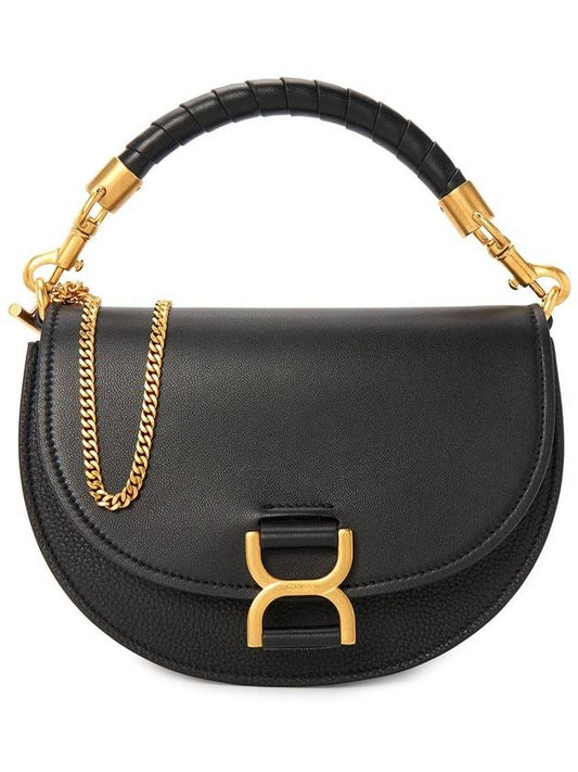 Marcie Buckle Chain Flap Leather Shoulder Tote Bag Black - CHLOE - BALAAN 2