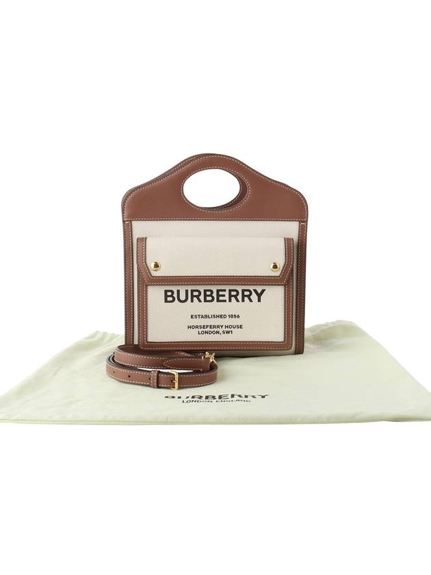 8039361 Canvas two tone pocket mini cross bag34331Y - BURBERRY - BALAAN 8