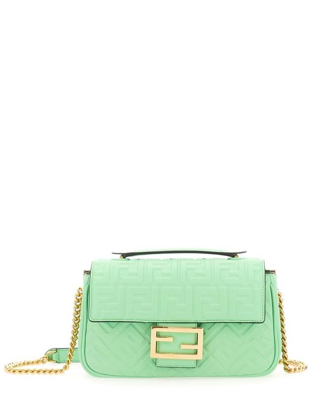 Baguette Medium Nappa Leather Chain Shoulder Bag Green - FENDI - BALAAN 2