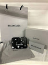 Logo Star Print Leather Card Wallet Black - BALENCIAGA - BALAAN 5