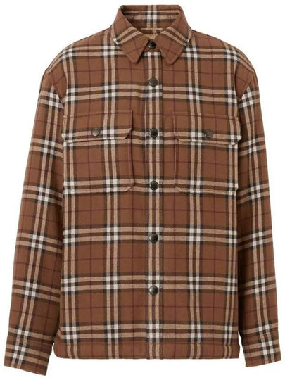 Vintage Check Over Long Sleeve Shirt Brown - BURBERRY - BALAAN 2