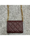 Caviar CC logo gold chain card wallet burgundy - CHANEL - BALAAN 3