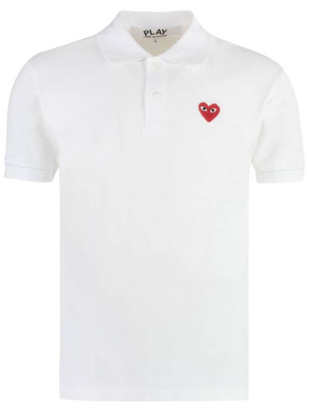 Comme Des Garçons Play Cotton-Piqué Polo Shirt - COMME DES GARCONS PLAY - BALAAN 1