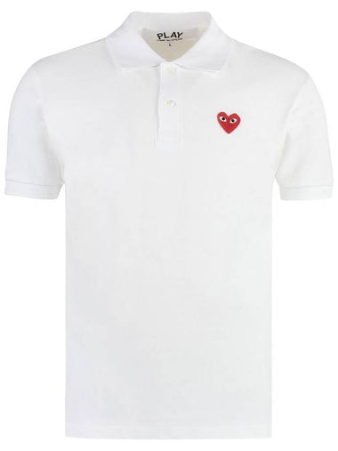 Comme Des Garçons Play Cotton-Piqué Polo Shirt - COMME DES GARCONS PLAY - BALAAN 1