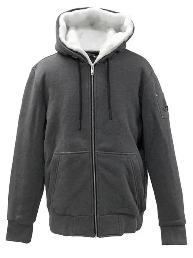 Classic Bunny Zip Up Hoodie White Lining Charcoal - MOOSE KNUCKLES - BALAAN 2