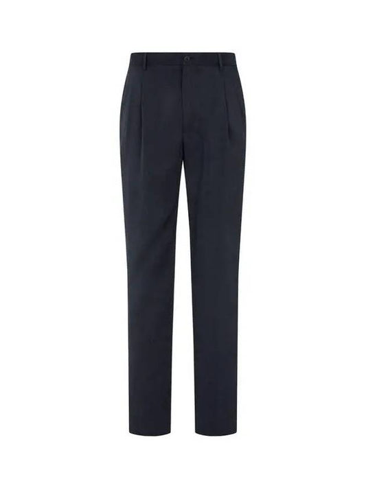 Men s Silk Blend Easy Twill Pants Dark Navy - GIORGIO ARMANI - BALAAN 1