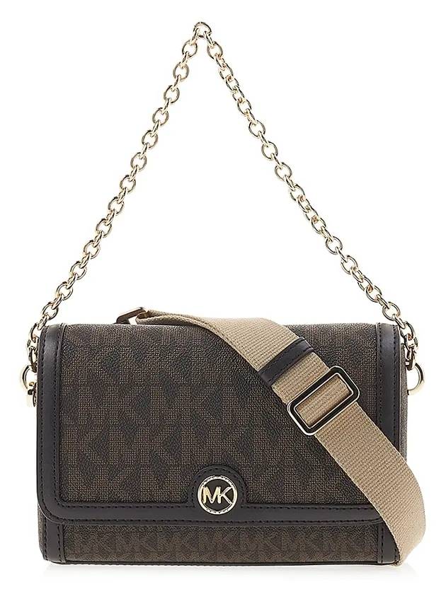 Freya Chain Small Shoulder Bag Brown - MICHAEL KORS - BALAAN 1