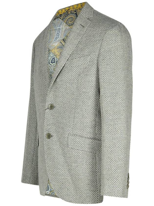 Etro 'Roma' Grey Wool Blend Blazer - ETRO - BALAAN 2