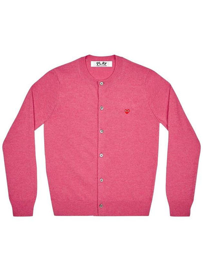 Heart Wappen Knit Wool Cardigan Pink - COMME DES GARCONS - BALAAN 2