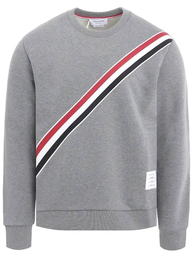 4 Bar Stripe Sweatshirt Grey - THOM BROWNE - BALAAN 1