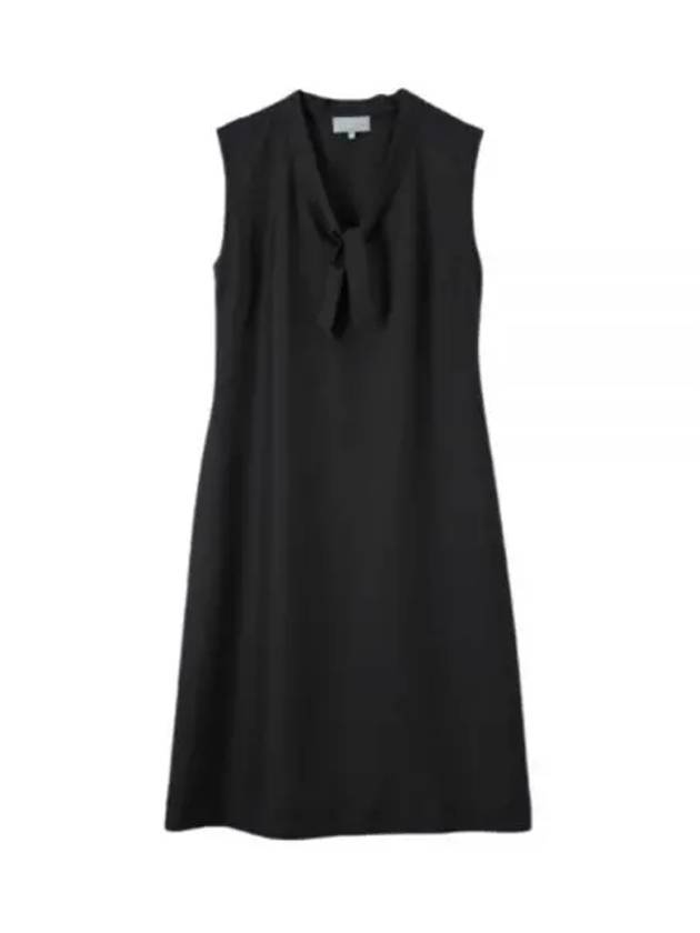 24 V NECK DRESS BLACK WODR0502S24LCE BLK - MARGARET HOWELL - BALAAN 1