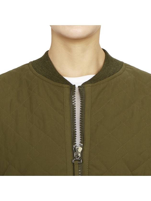 Elea Quilting Zip-Up Jacket Khaki - A.P.C. - BALAAN 11