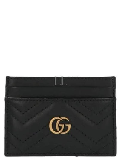 GG Marmont Matelasse 2 Tier Card Wallet Black - GUCCI - BALAAN 2