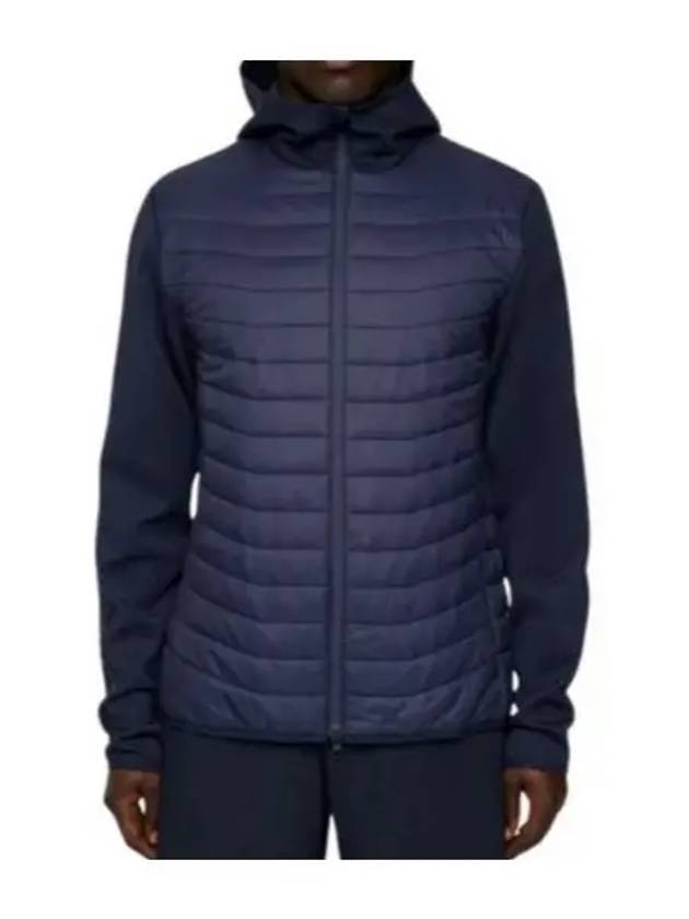 Men's Holden Quilt Hybrid Hooded Jacket Navy - J.LINDEBERG - BALAAN 2